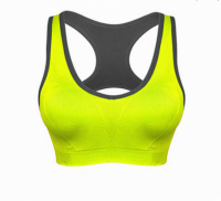 SKTF002 design solid color without rims sports bra make seamless fitness underwear order women's yoga vest sports vest supplier sports vest price side view